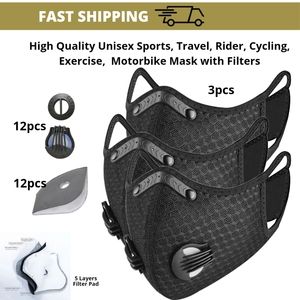 Cyclist Reusable Washable Face Mask Rubber Nose Bridge | 4-5 layers Filter Pad